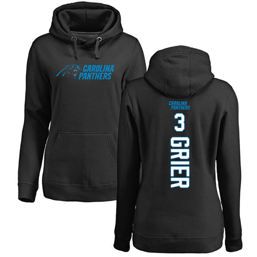 Carolina Panthers Black Women Will Grier Backer NFL Football 3 Pullover Hoodie Sweatshirts